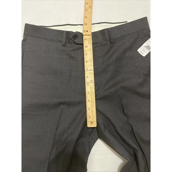 BROOKS BROTHERS Regent Fit‎ Wool Pants Micro-Houndstooth Sz W 33 X L 34 NWT Gray